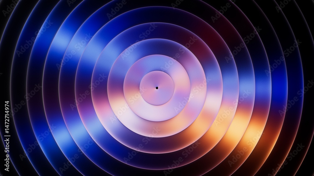 3d Rendering Of Layered Rings With Iridescent Gradient Effect Abstract 3d Rendering Of Layered Rings With Iridescent Gradient Effect Abstract