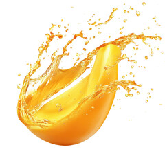 Poster - Splash of vibrant yellow liquid creates dynamic visual energy in a studio setting