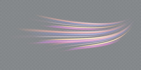 Poster - Neon color glowing lines background, high-speed light trails effect. Modern abstract high-speed light motion effect on black background. Light motion effect, slow shutter of traffic.
