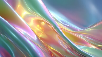 Poster - A blurred prismatic wave background with opal shine, perfect for enhancing various design projects.