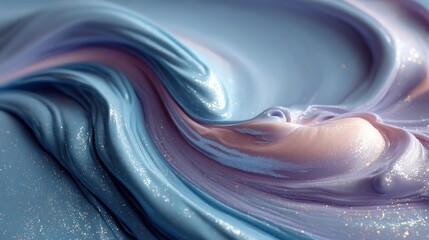 Poster - Est7149 showcases a pearlescent oil spill pattern with a silky chrome luster in a stunning image.
