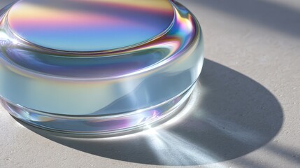 Poster - Ultra-clean holographic surface with a candy-gloss finish, perfect for modern design and vibrant aesthetics.