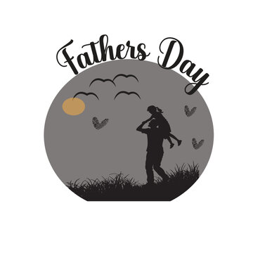 Fathers day ,t shirt design vector art illustration 