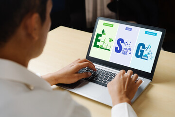 Poster - esg environmental social governance policy for modish business to set a standard to achieve high esg