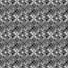 Poster - Geometrical abstract seamless dot pattern background design - monochrome vector graphic
