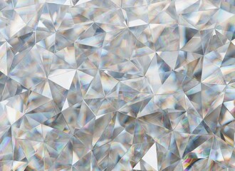 Poster - Crystals Texture with Prism Spectrum Caustic Reflection Close Up Background 3D rendering	
