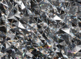 Poster - Crystals Texture with Prism Spectrum Caustic Reflection Close Up Background 3D rendering	
