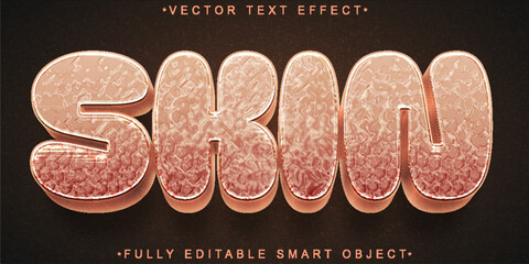 Poster - Human Skin Vector Fully Editable Smart Object Text Effect