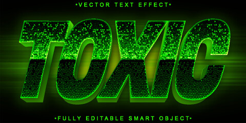 Poster - Green Toxic Vector Fully Editable Smart Object Text Effect