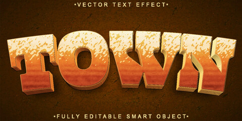 Poster - Town Vector Fully Editable Smart Object Text Effect