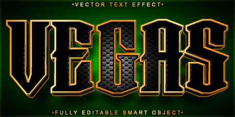 Poster - Vegas Vector Fully Editable Smart Object Text Effect