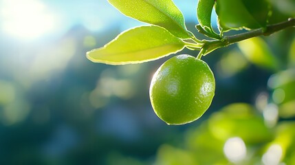 Wall Mural - Lime on Branch