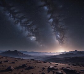 Wall Mural - vast, star-studded night sky infinite cosmic expanse , star cluster, cosmic background