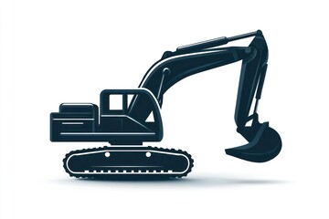 Heavy Machinery Illustration A Detailed Excavator for Construction and Engineering Projects
