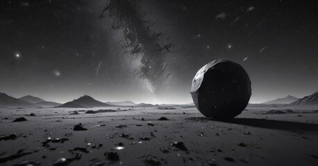 Wall Mural - ink-black sky, diamond dust stars scattered across the void , stargazing, starlight