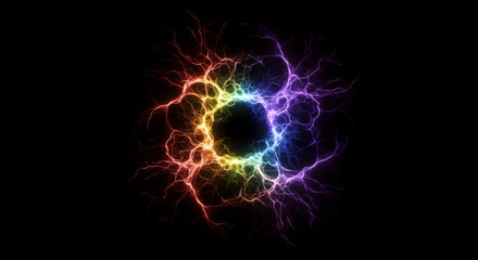 Poster - A Captivating Convergence An Exploration of Multicolored Energy Fields and the Mysteries They Hold Unveiled