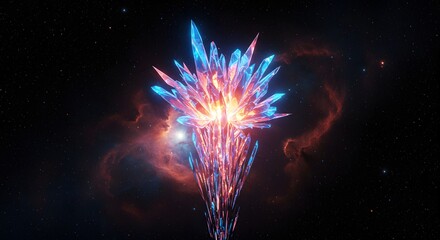 Poster - A Celestial Dance of Light and Color A Cosmic Symphony in the Universe