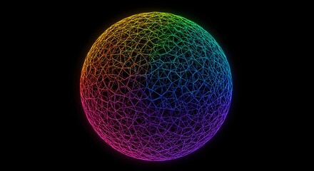 Poster - A Colorful Digital Sphere A Stunning Representation of Data and Connectivity with Intricate Details
