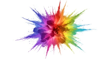 Poster - Spectacular Dispersion of Vibrant Colors Creating a Kaleidoscope of Visual Harmony and Artistic Impression