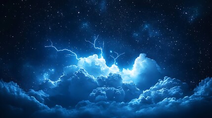 Poster - Cosmic Storm in a Night Sky