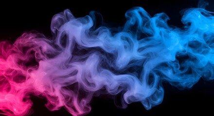 Poster - Colorful Abstract Smoke Swirls Pink Purple and Blue Elegant and Mesmerizing Background Design Image