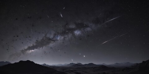 Wall Mural - brilliant starlight across inky black myriad stars, distant galaxies , constellations, celestial