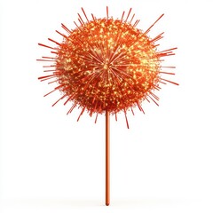 Poster - A vibrant, fiery sphere with radiating spokes.