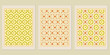 © Gambar - Geometric pattern triptych featuring harmonious colors and elegant shapes, presenting an array of ornate ornamental designs, enhancing overall visual aesthetic