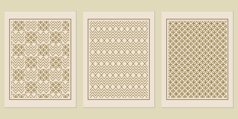 Poster - Sophisticated geometric pattern artworks, crafted with precision using a subtle palette and displayed as individual wall hangings or artistic prints