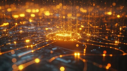 Aufkleber - Abstract city network