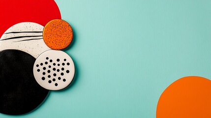 Poster - Abstract Geometric Composition with Overlapping Pastel Circles