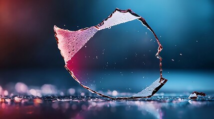 Poster - Abstract Glass Effect Overlay on Bright Lila Background