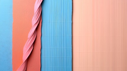 Poster - Abstract Pastel Pink Coral Blue Gradient Background Texture