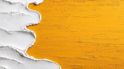 Poster - Abstract Yellow and White Wave Texture Background