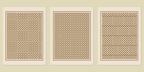 Poster - Elegant geometric patterns for wall art or interior decor, showcasing sophisticated and repetitive designs for refined spaces and creative wall art themes