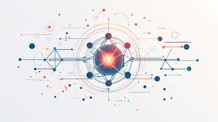 Aufkleber - Abstract digital network (1)