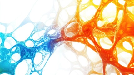 Poster - Abstract network of vibrant colors