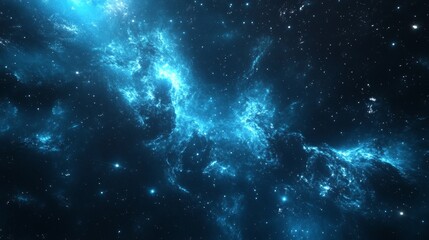 Wall Mural - stunning deep space nebulae blue background