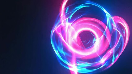 Fototapete - Colorful Light Swirls and Waves in Abstract Digital Background