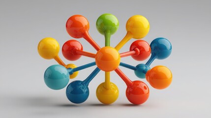 Poster - Neural market connector icon concept symbolizing ai audience bridge for enhanced marketing efficiency and targeted engagement