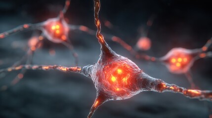 Poster - conceptual illustration of neural targeting system icon representing intelligent segmentation in dat