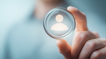 Poster - Creative personal builder icon concept for designing executive identity and establishing unique presence