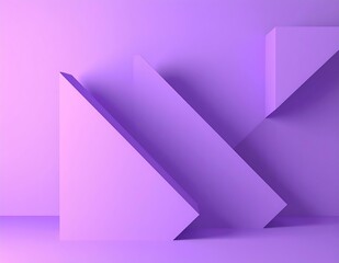 Poster - Abstract Purple Geometric Shapes Background Minimalist Design