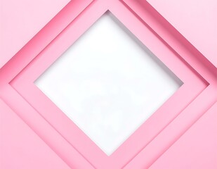 Poster - Pink Abstract Geometric Background, Modern Layered Design, Clean Minimalist Style, Blank Space, Pape