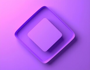 Poster - Abstract Purple Geometric Shapes, Layers, Design, Background, Modern, Minimalist, Gradient, Shadow, 