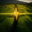 © snowdrop - Heartbeat pulse glowing across moss-covered terrain