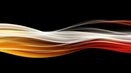 Poster - A series of glowing, curving digital waves blending into each other, representing the flow of information in technology