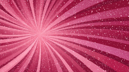 Poster - Abstract pink and crimson radial burst background with scattered dots, ideal for festive designs or celebratory projects.  The vibrant color palette creates a dynamic and energetic vis : Generative AI