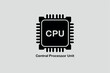 © vectorthings - Simple black cpu central processor unit icon isolated on a light gray background