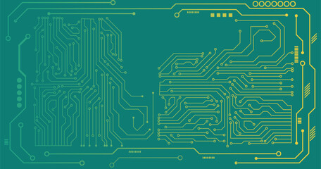 Poster - Circuit technology background. 